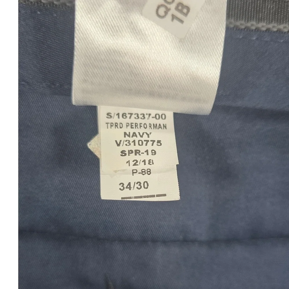 Banana Republic Athletic Tapered Wool Blend Dress Pants Navy 34x30 (26.5) Mens